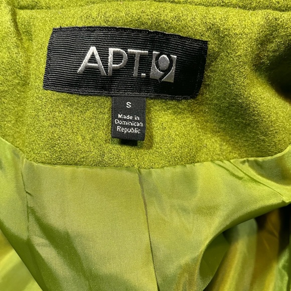 Apt 9 Wool Pea Coat, kind of Moss Green Size Small. Excellent Condition - Picture 6 of 10